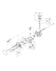 Transmission Assembly Diagram and Parts List for 56A443TH (750-XP)(2008 & Before) Cub Cadet Lawn Mower